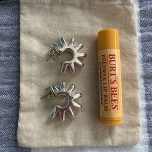 Brinker + Eliza Gear Hoops— Shiny Silver